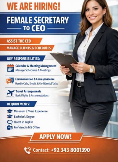 Female Secretary (Female) – CEO