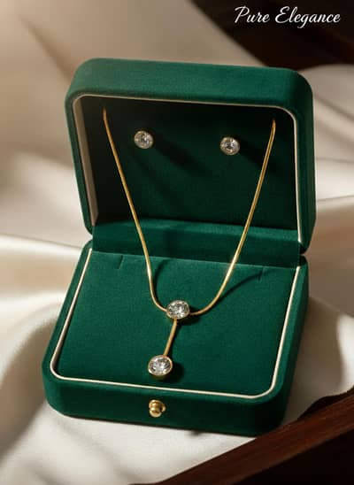 Gold Plated stainless steel set. China imported jewellery.