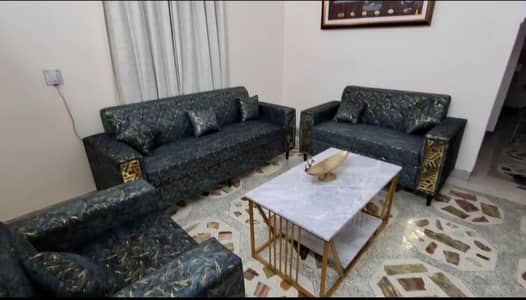 Sofa set 3+2+1 Emerald green