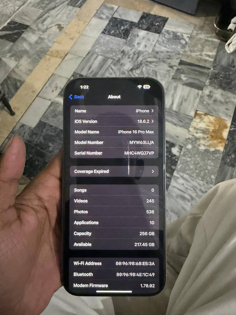 iPhone 16 pro Max  0