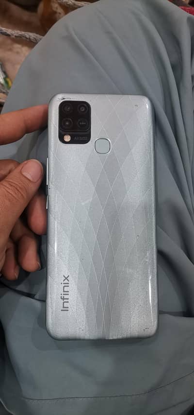 infinix hot 10S 6 128  box ha charger be ha