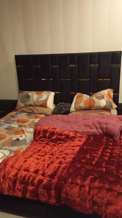 King Size bed with Side tables and mattress