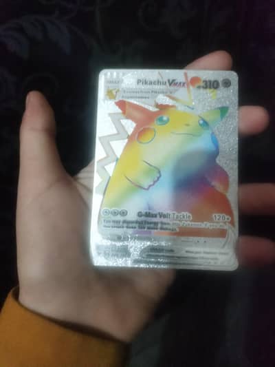 collectable rainbow holo-G-Max Volt tackle Pikachu near mint|100% real