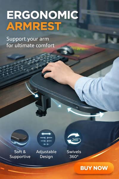 Ergonomic Adjustable Rotatable Arm Support Bracket