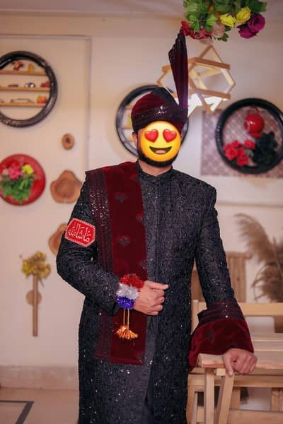 Elegant Black Sherwani for Sale - Perfect for Weddings