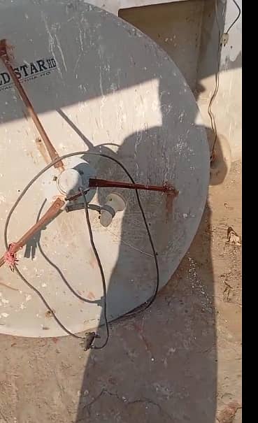 dish with antina with cabe with reciever