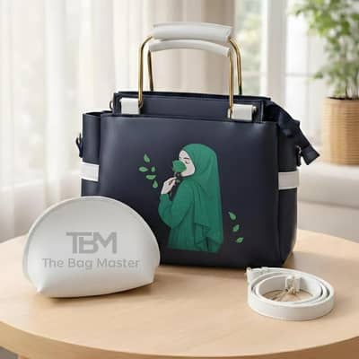 rexine printed hand bag