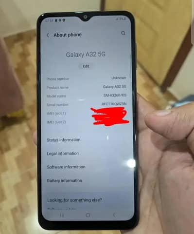 Samsung galaxy a32 5g 6/128 with Box Exchange possible And non pta