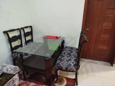 Dining Glass table with 4 chair