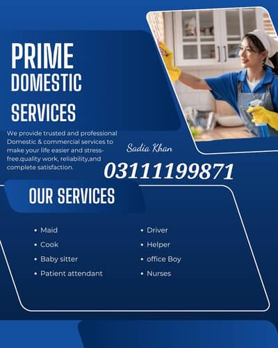 Babysitter/ Maid/ Cook/Driver/ Patient attend /Helper