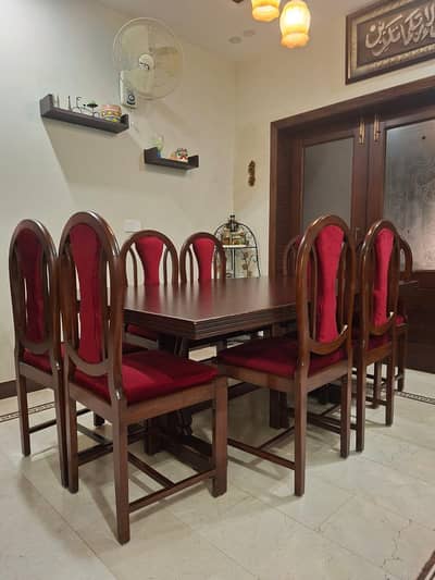 Solid shesham wood table and chairs