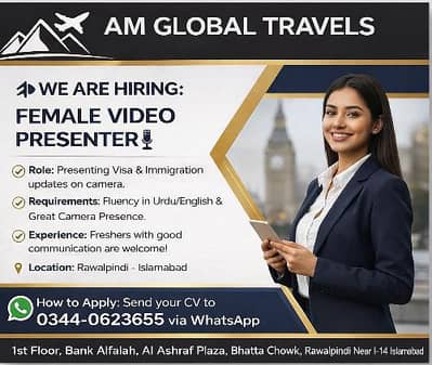 Female Video presenter Required