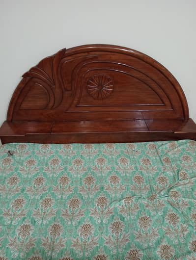 Slightly Used Solid Wooden Double Bed – Excellent Condition