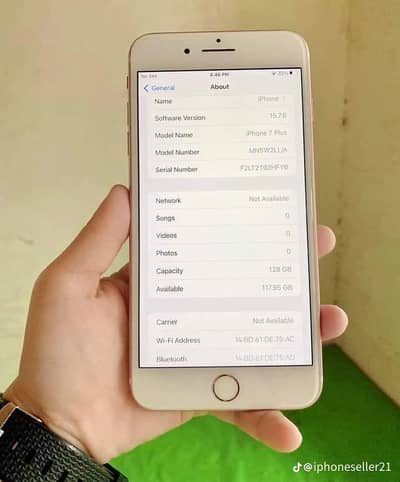 iPhone 7 plus 128 GB PTA approved03214390746 my WhatsApp number