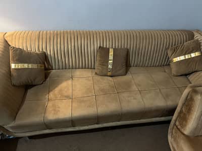 Fancy Golden Brown Sofa