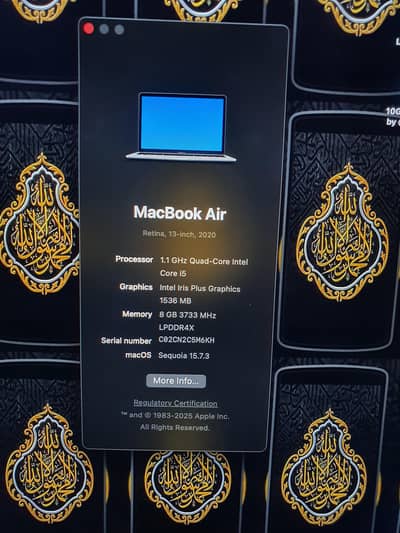 Macbook Air 2020 I5 10th gen