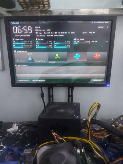 Intel i5 3gen processor with Asus h61 and 8 gb ram