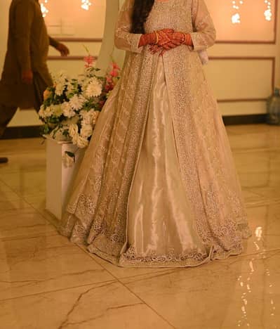 Bridal Maxi Dress with Tail Dupatta