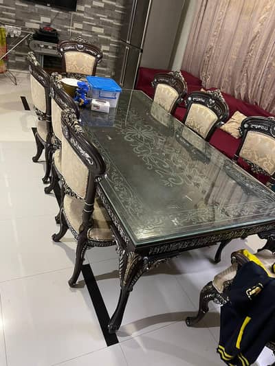 Pure Shesham wood Victoria dining table and sofa chairs