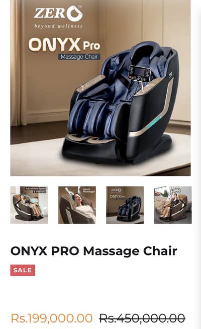 Zero onyx pro massage chair (brand new)