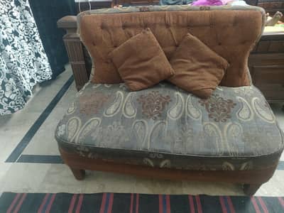 sofa set brown colour