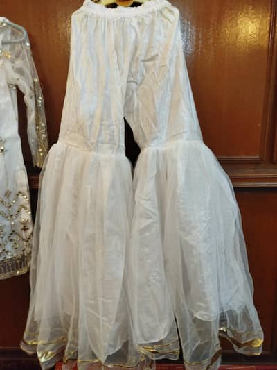 white grara with shirt and duppta