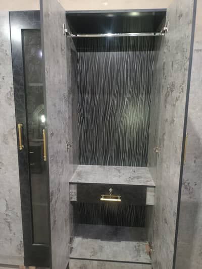 Big Wardrobe, Full bed with side boxes, High look Dressing Table and s