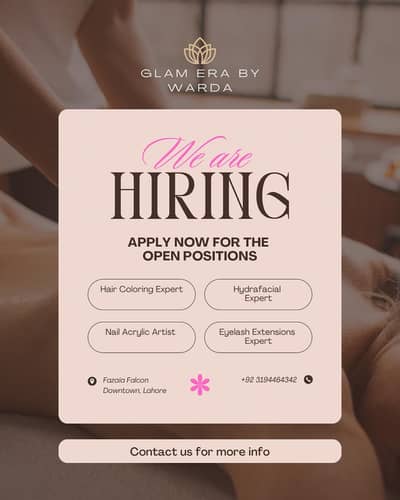 Saloon Staff required