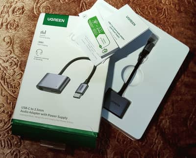 Original UGREEN Type-C to 3.5mm Audio + Fast Charging Converter