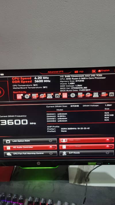 Ryzen 3600 with rtx 2060 oc Msi