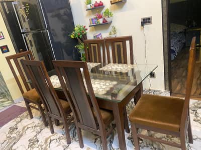 6 chairs dining table