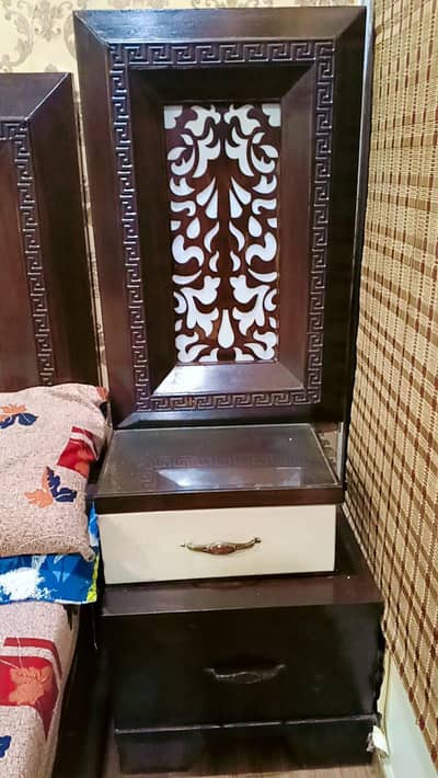 Solid Wooden King Size Bed – Without Mattress