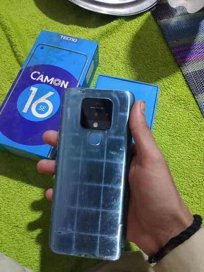 tecno camon 16 se 6 128 with box charge