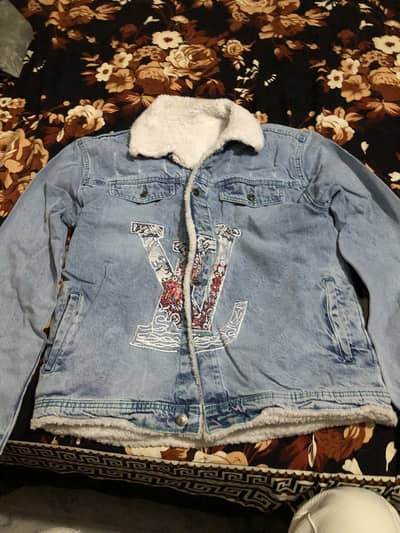 Denim Fur Jacket Size M