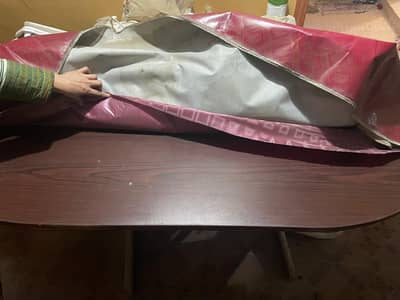 Dining table with six chairs