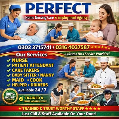 Baby sitter/House Maid /Nurse/Patient attendant/Helper/Cook/Drivers