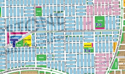 Premium Park-Facing 5 Marla Plot Plot 3601 | 120 ft Road Front Sector T, DHA Multan