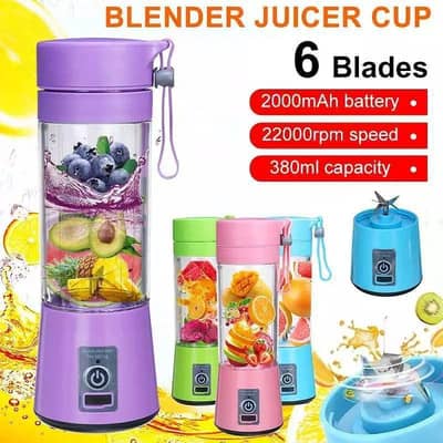 Portable USB Rechargeable Juicer Blender – 380ml