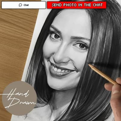 Hand Drawn Sketch Portrait, Photo To Sketch, Custom Sketch Portrait