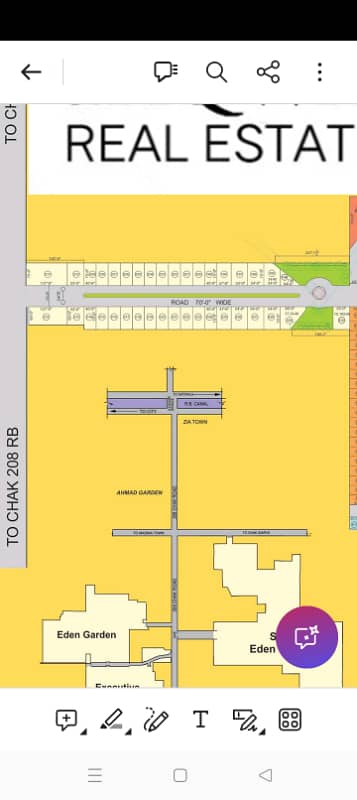5 marla plot in Eden executive G block canal road Faisalabad