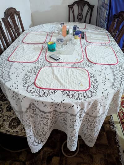 Wooden Dinning with 6 chairs