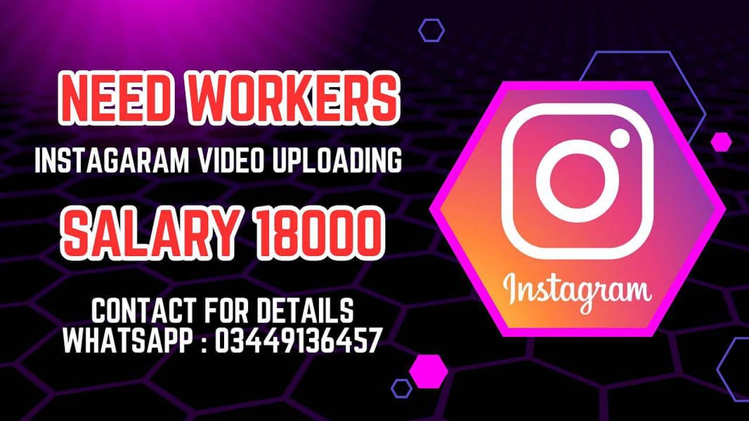 انسٹاگرام پر ویڈیوز اپلوڈ کرنے کے لیے ورکر چاہیے 0