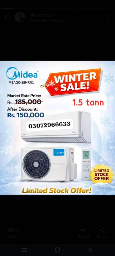 MIDEA EXTREME MODEL 18HFRN1
