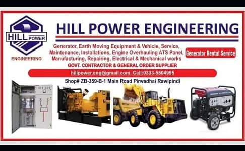 Commercial & Industrial Generator Rental & Repair maintainance