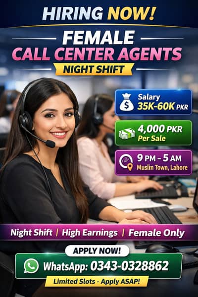 Call Center Agent (Female) – Full Time