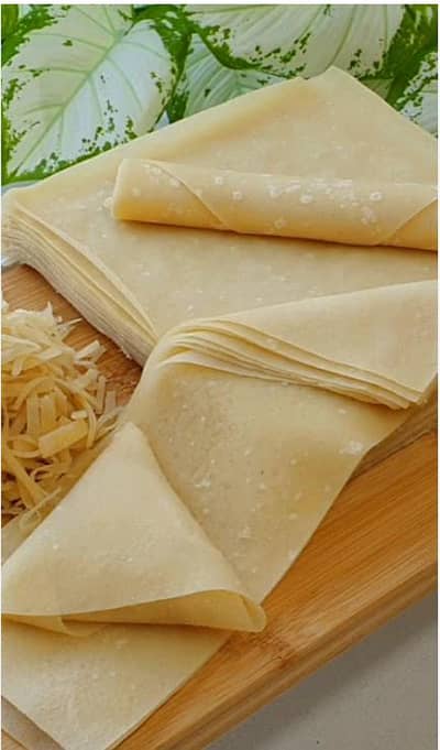 homemade frozen food fresh roll somosa sheet