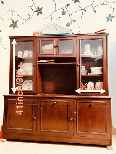 wood showcase + computer table