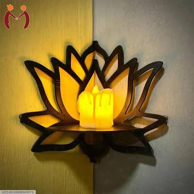 lotous shape corner wall shelves ,pack of 3