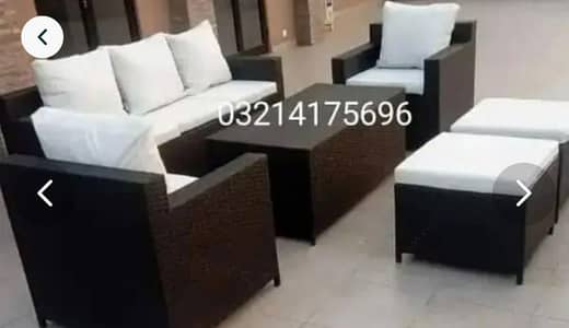 OUTDOOR GARDEN RATTAN UPVC FURNITURE SOFA SET CHAIRS TABLE UMBRELLA