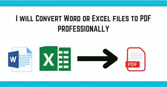 I will covert your Word, Excel Files to PDF format professionally